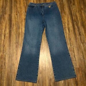St. John Dark Blue Wide Leg Jeans
